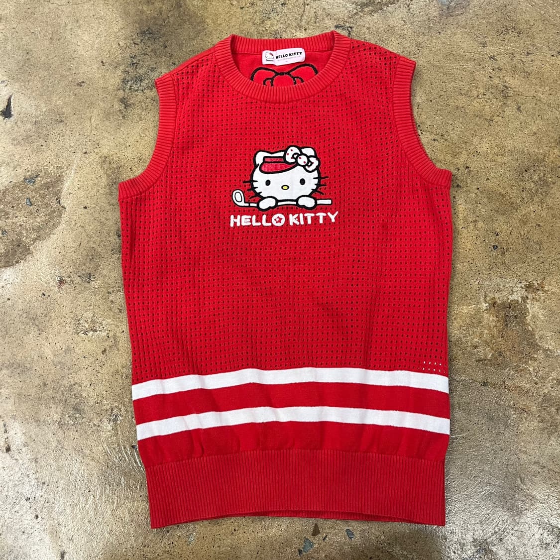[정품/95] 벤제프 헬로키티 여성 골프 니트 조끼 베스트 b15 상품이미지2