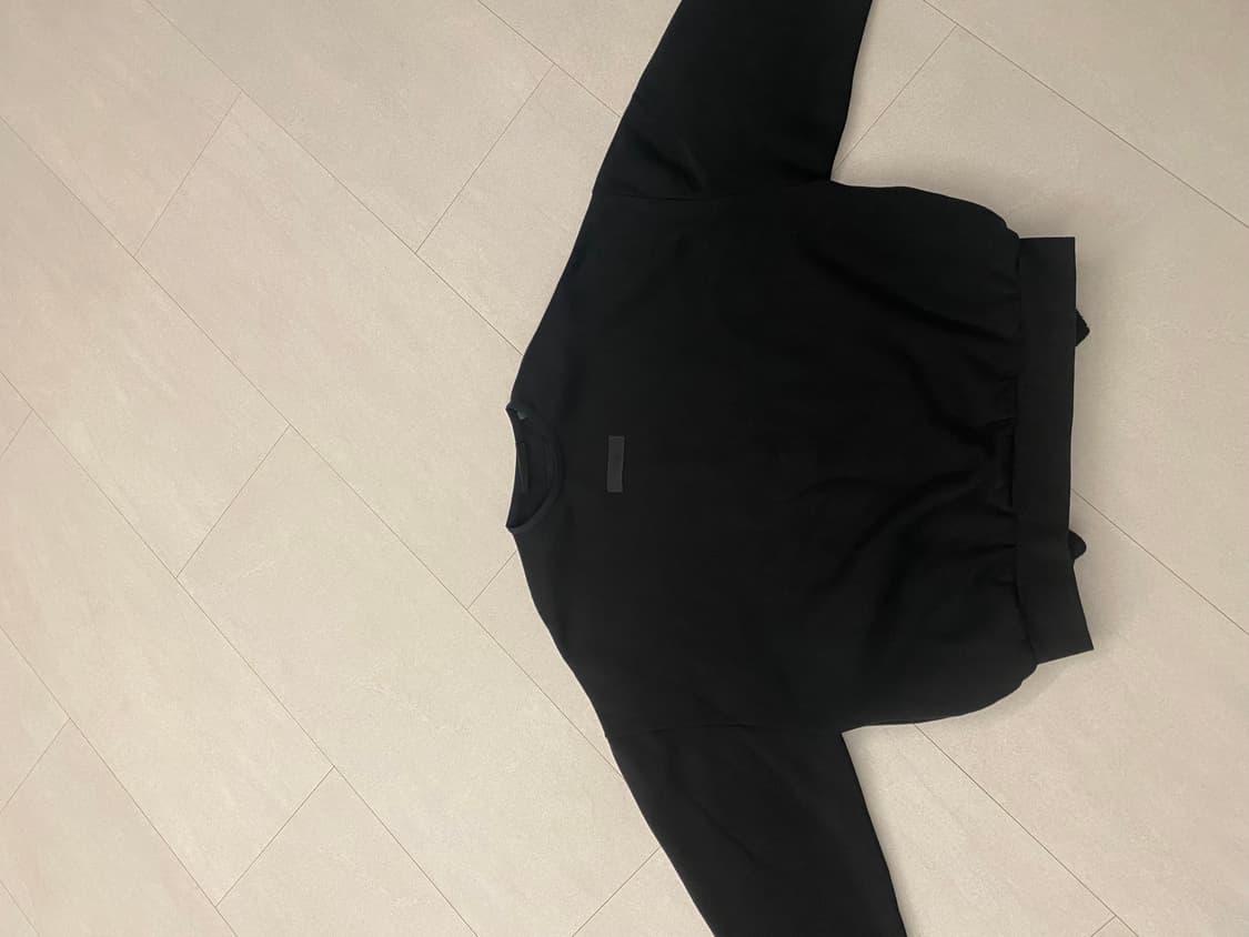 피오갓 에센셜 스웻셔츠 블랙, L 상품이미지1