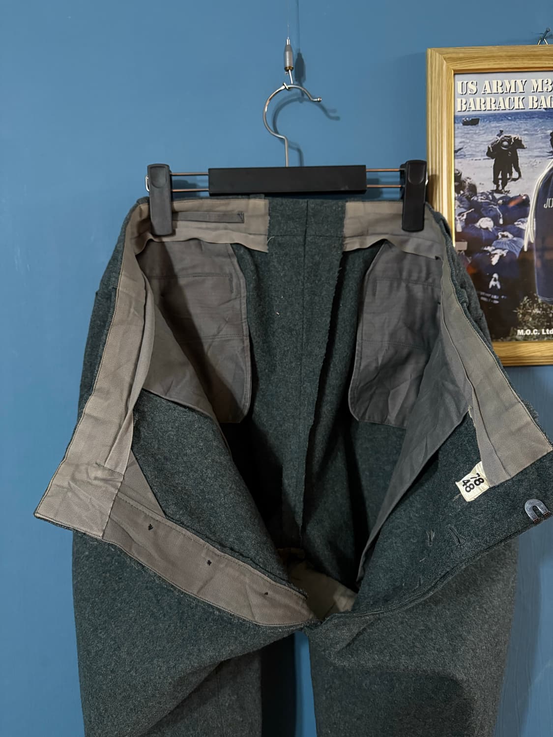 60-70‘s Swiss army side line Wool Pant. 상품이미지6