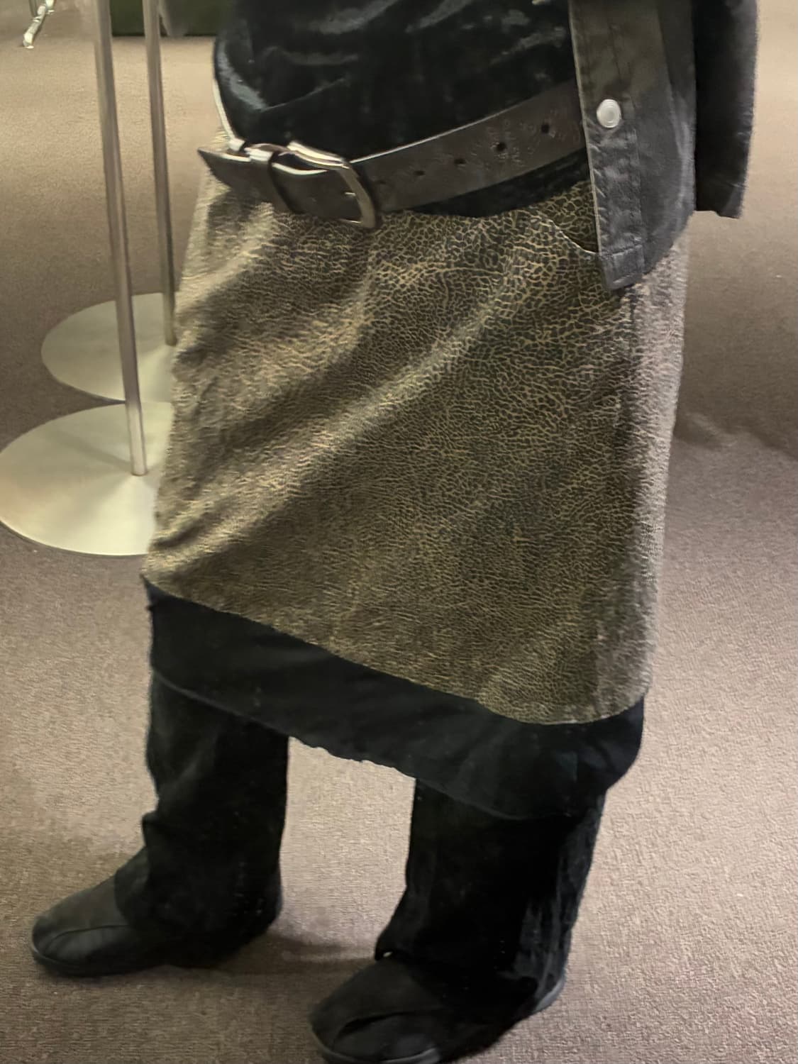 44)Japanese vintage 레오파드 레이어드 미디 스커트 상품이미지1