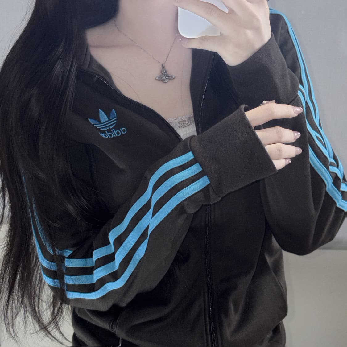 [셋업가] 아디다스 대대장급 민트 초코 삼선 브라운 져지+팬츠 90 상품이미지1