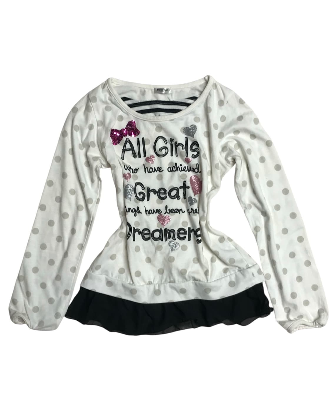 일본 빈티지 롱 키치 땡땡이 슬리브 상품이미지1