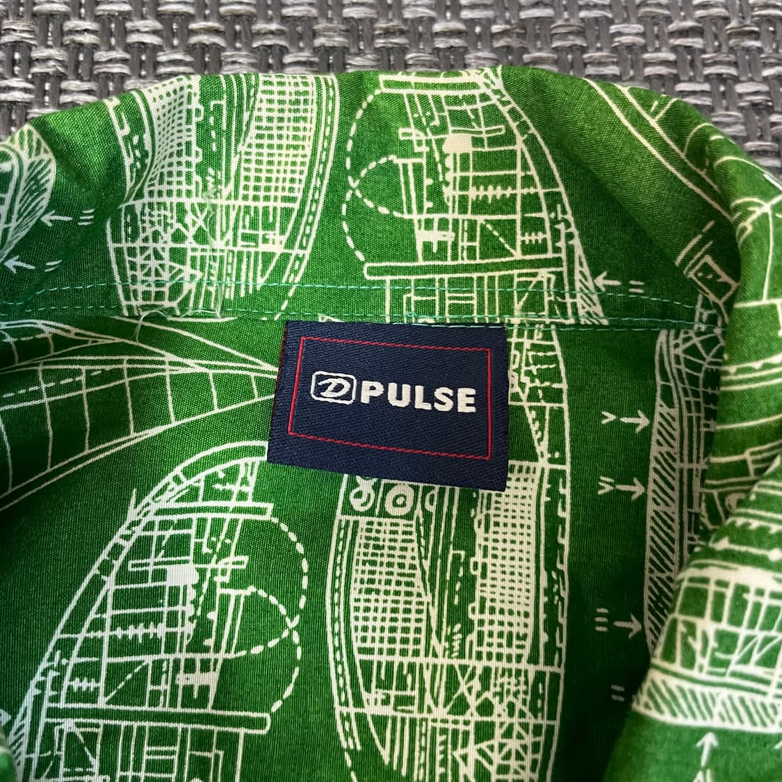  PULSE 빈티지 그린 보트 프린트 반팔 셔츠 105 상품이미지4