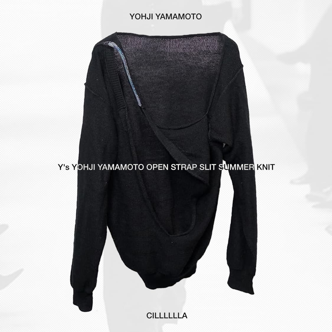 [3] Y‘s 와이즈 와이즈 요지야마모토 오픈 스트랩 슬릿 섬머니트 상품이미지1