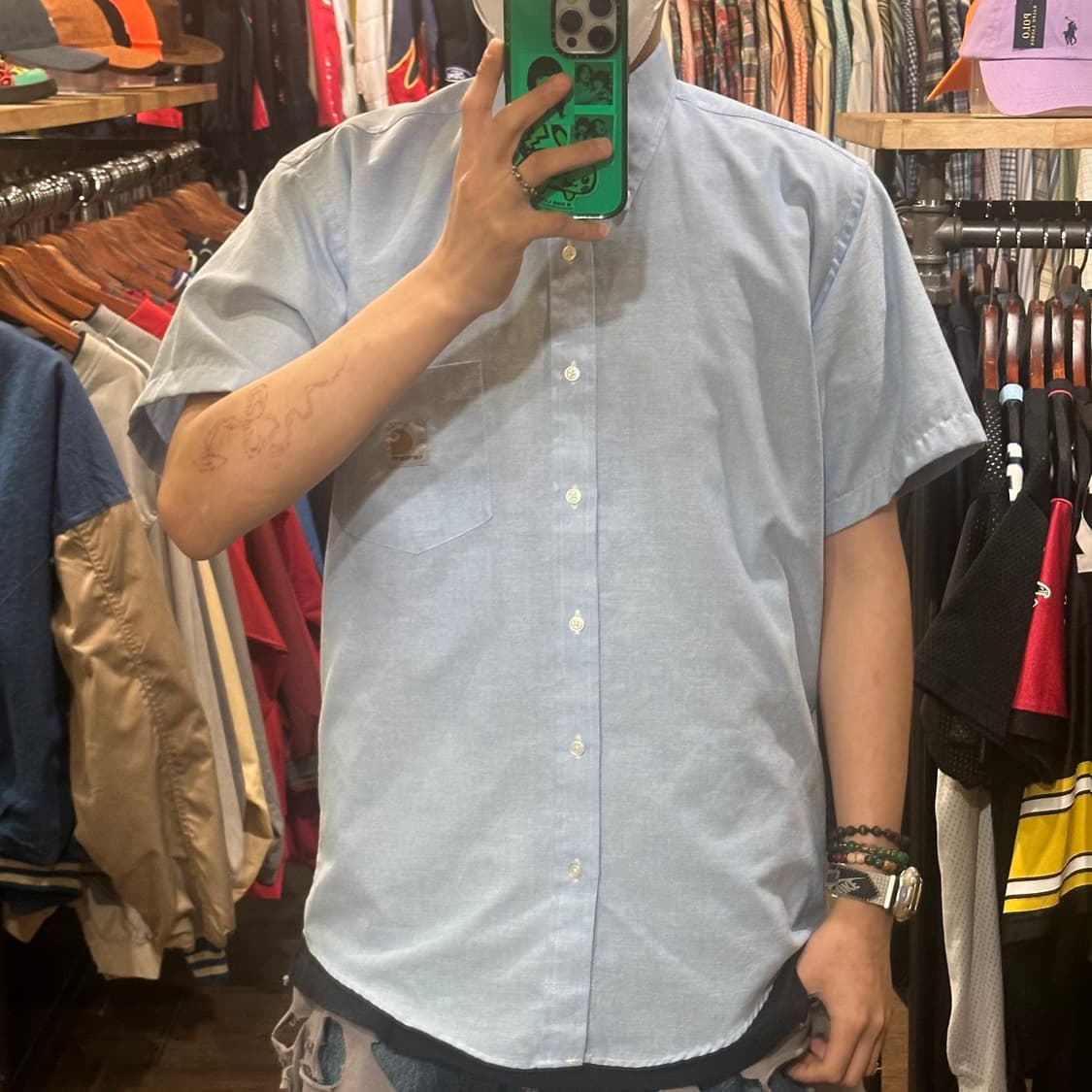 [HI] 칼하트 반팔 데님셔츠 상품이미지2