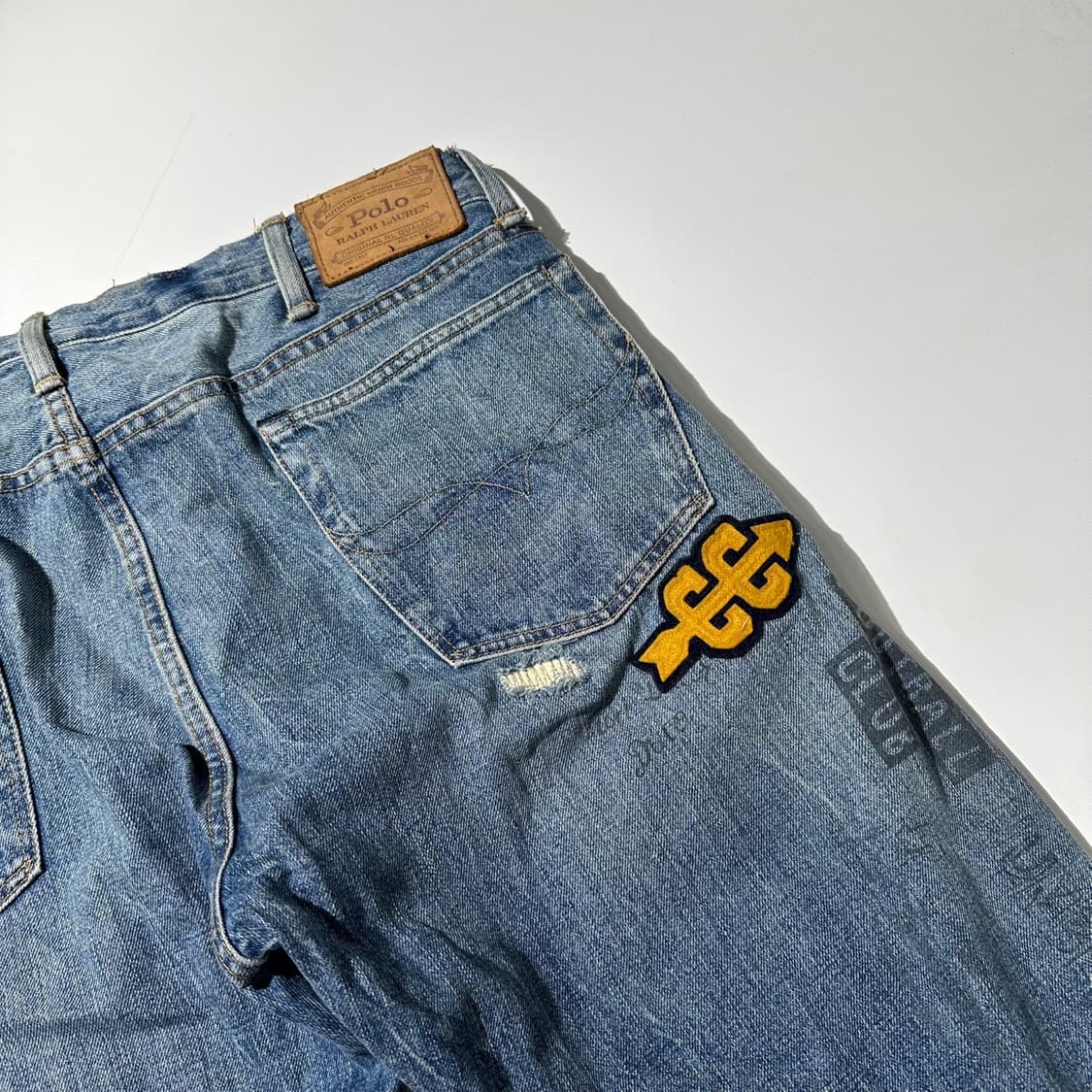 폴로 랄프로렌 레터맨 패치 프린트 데님 팬츠 상품이미지5