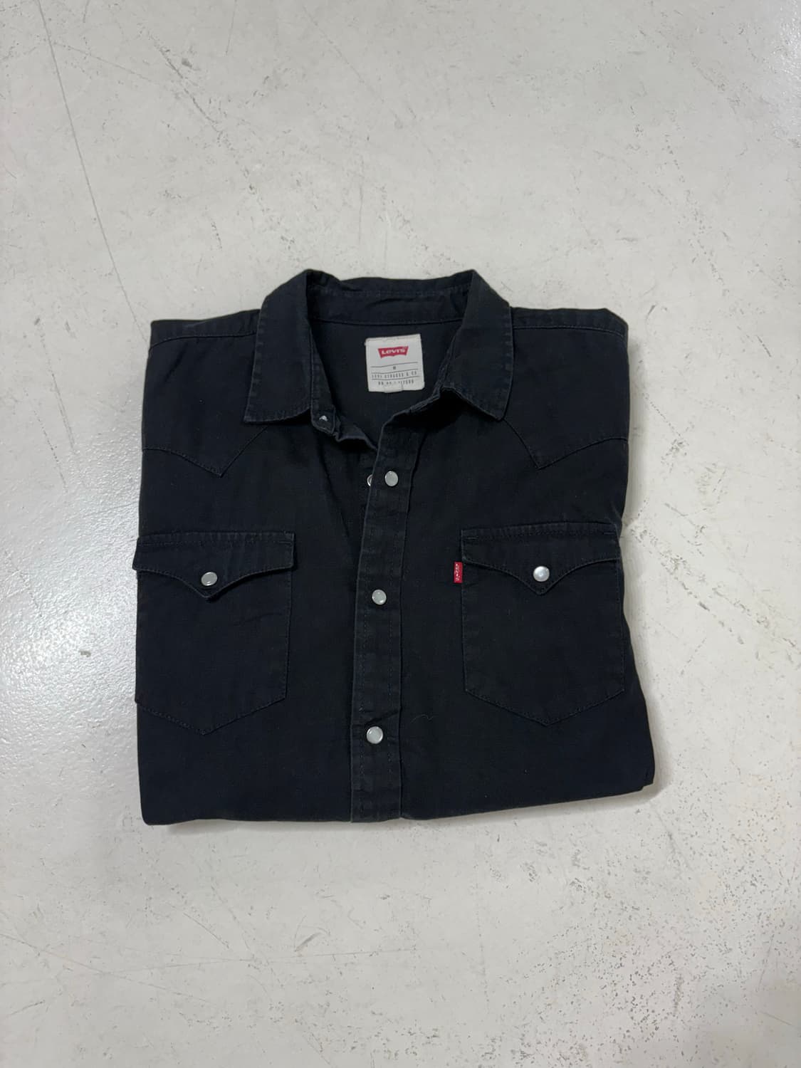 00's vtg Levi's Black Western Shirt.  상품이미지10