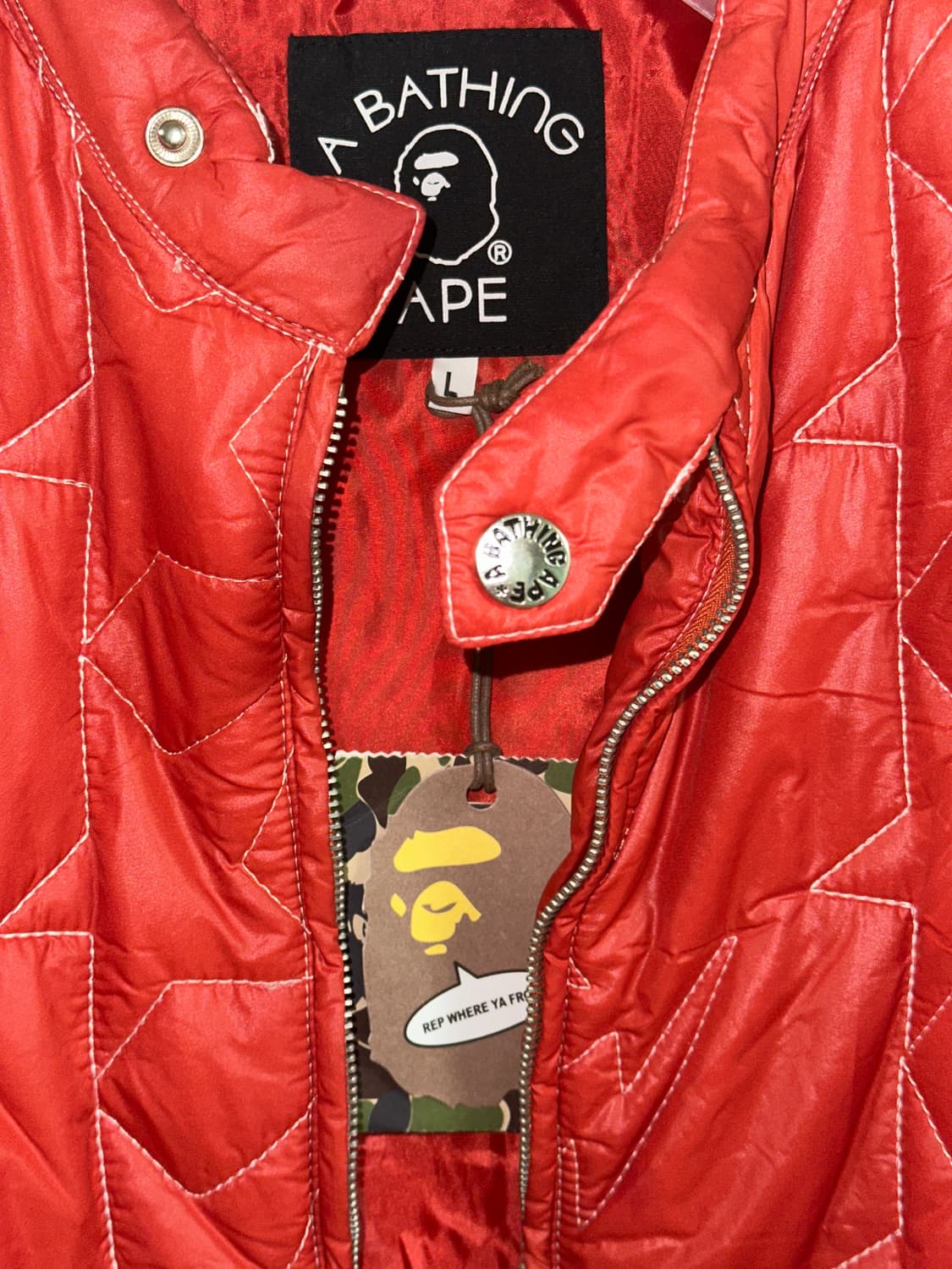 베이프 퀄팅 패딩 자켓 데드스탁 상품이미지2