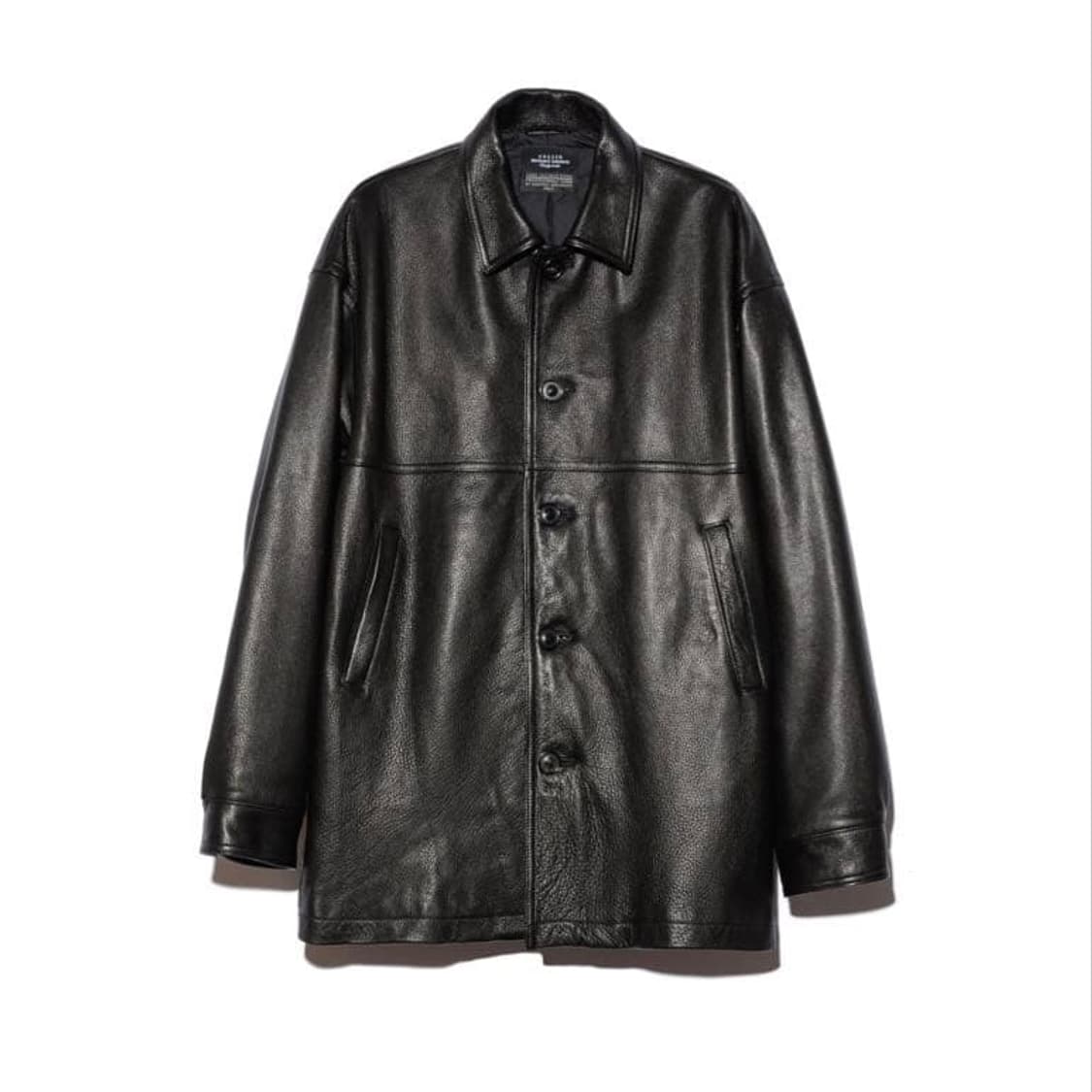 [3] 언유즈드 23AW 레더 카 코트 상품이미지1