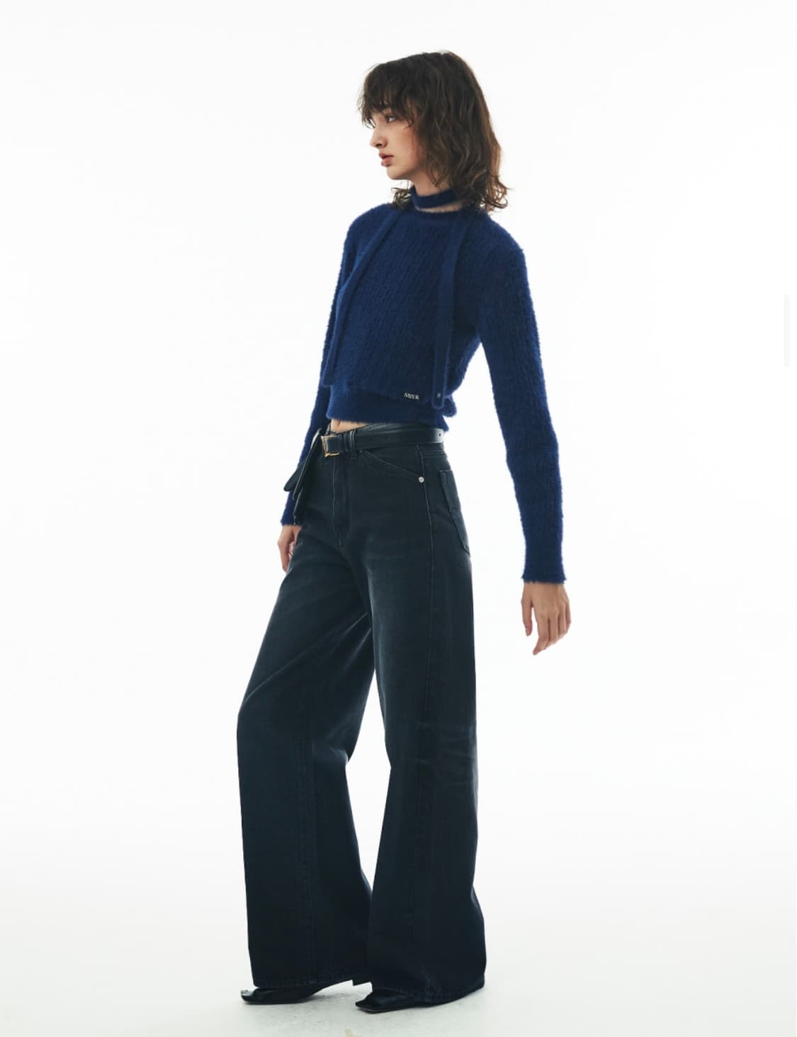 세터우먼 레인 미드라이즈 스트레이트 데님팬츠 블랙(M) 더콜디스트모먼트 상품이미지1