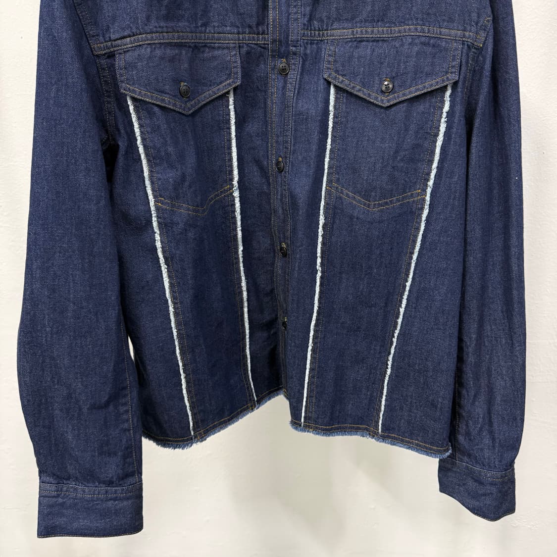 COOR 쿠어 데님 컷오프 크롭 셔츠  상품이미지3