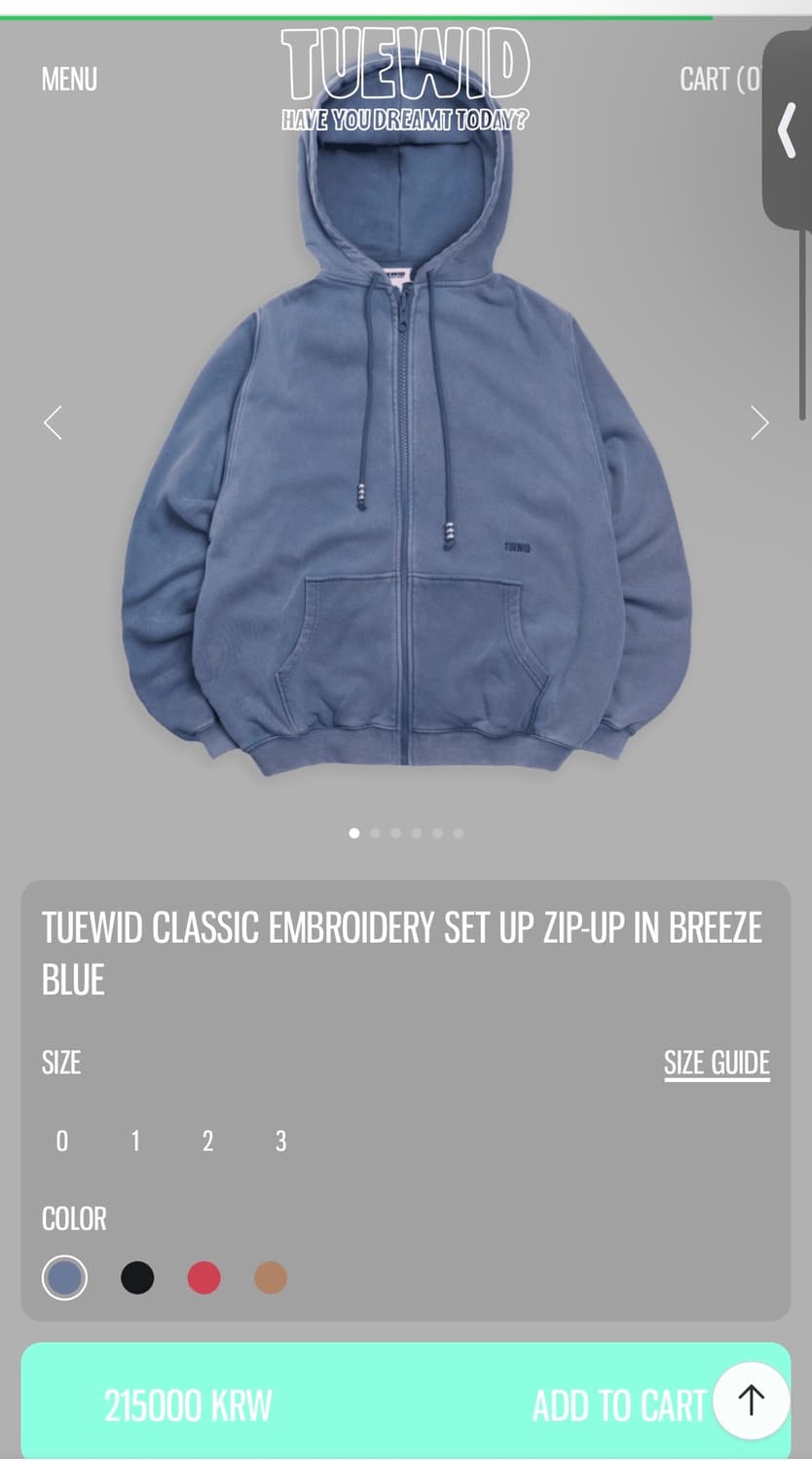 Tuewid 후드집업 사이즈 3 상품이미지3