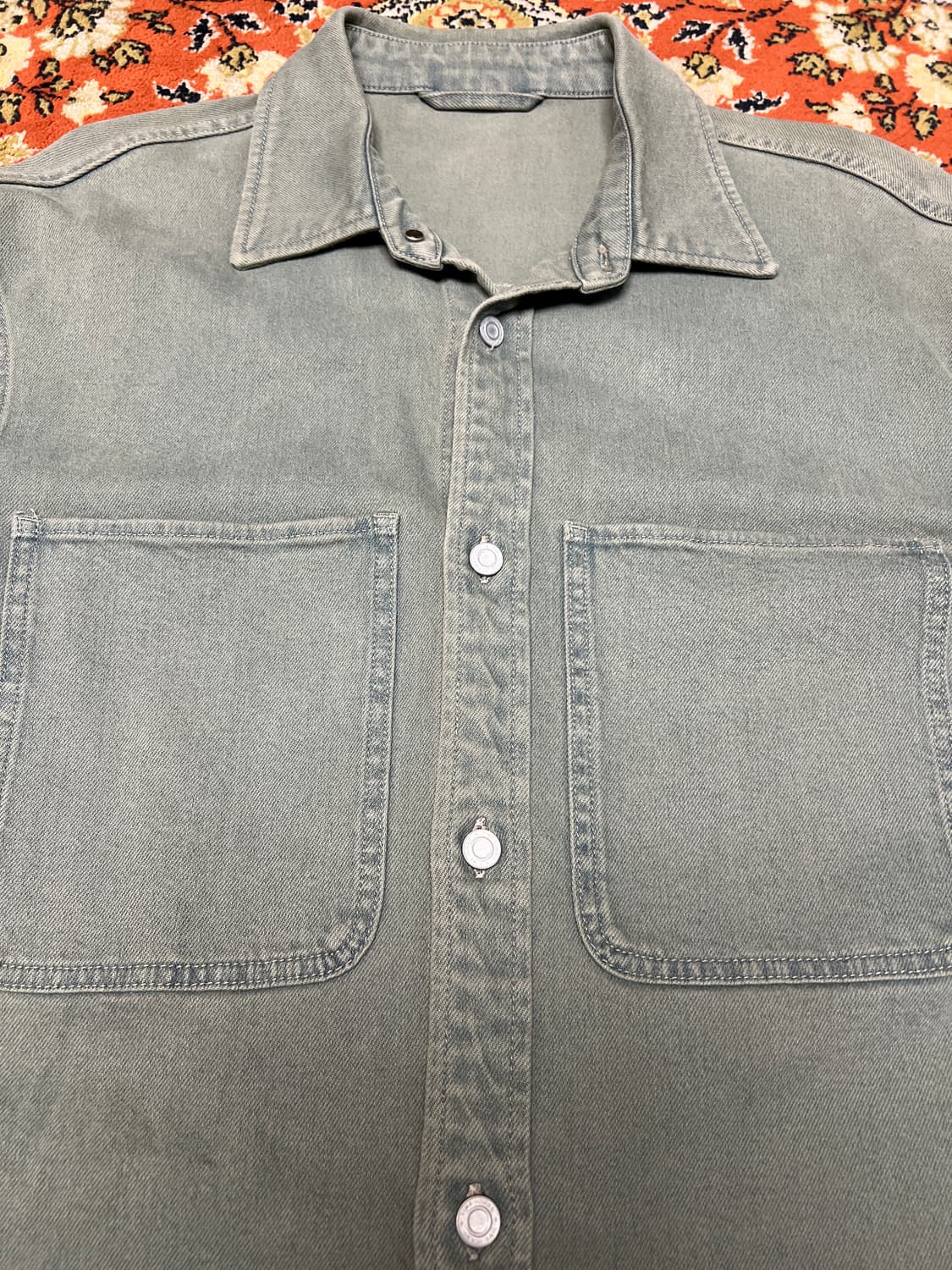 [1XL] 타임 그린 데님 셔츠자켓 상품이미지2