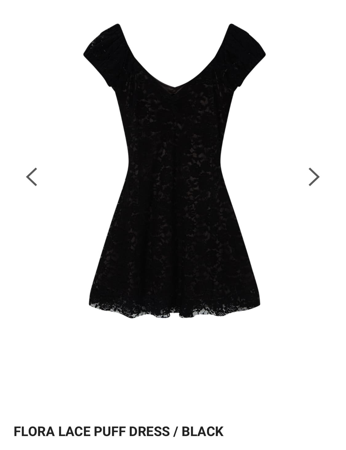 애즈온 flora lace puff dress 플로라 레이스 퍼프 드레스 상품이미지2