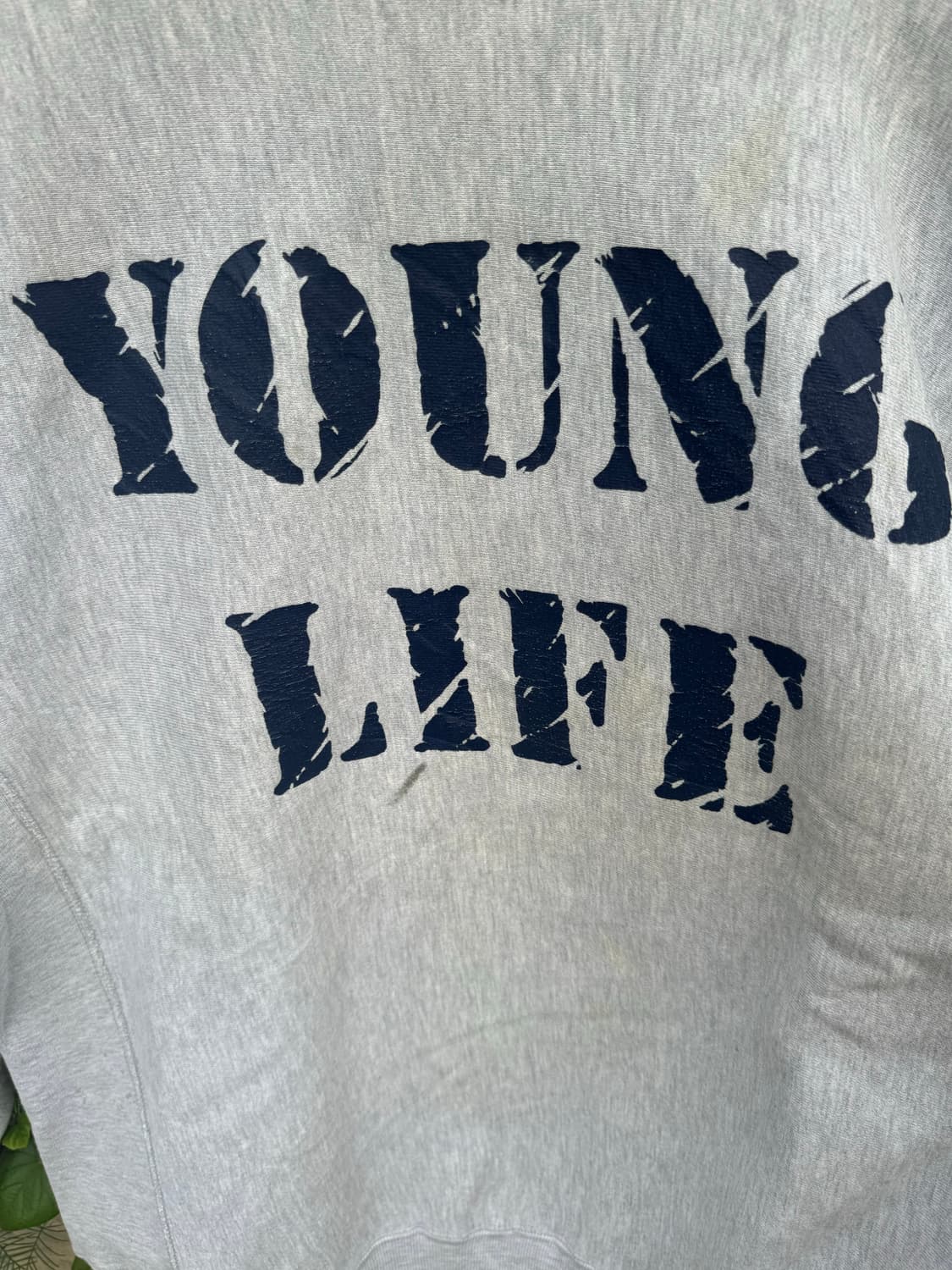 80s 챔피온 young life 프린팅 리버스위브 usa 스웻 맨투맨 상품이미지4