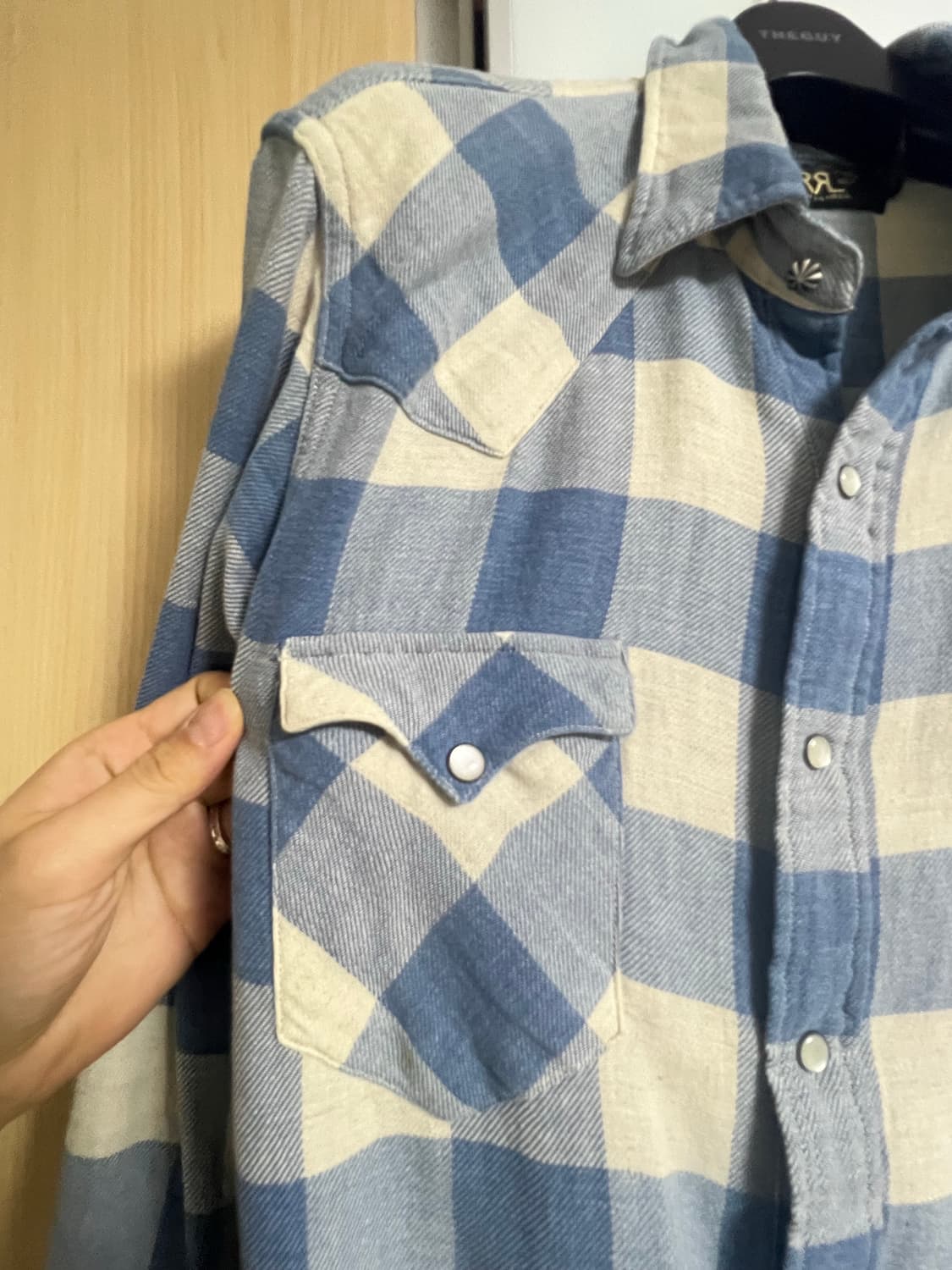 RRL 슬림핏 플래드 트윌 웨스턴 셔츠 M사이즈 판매 상품이미지2