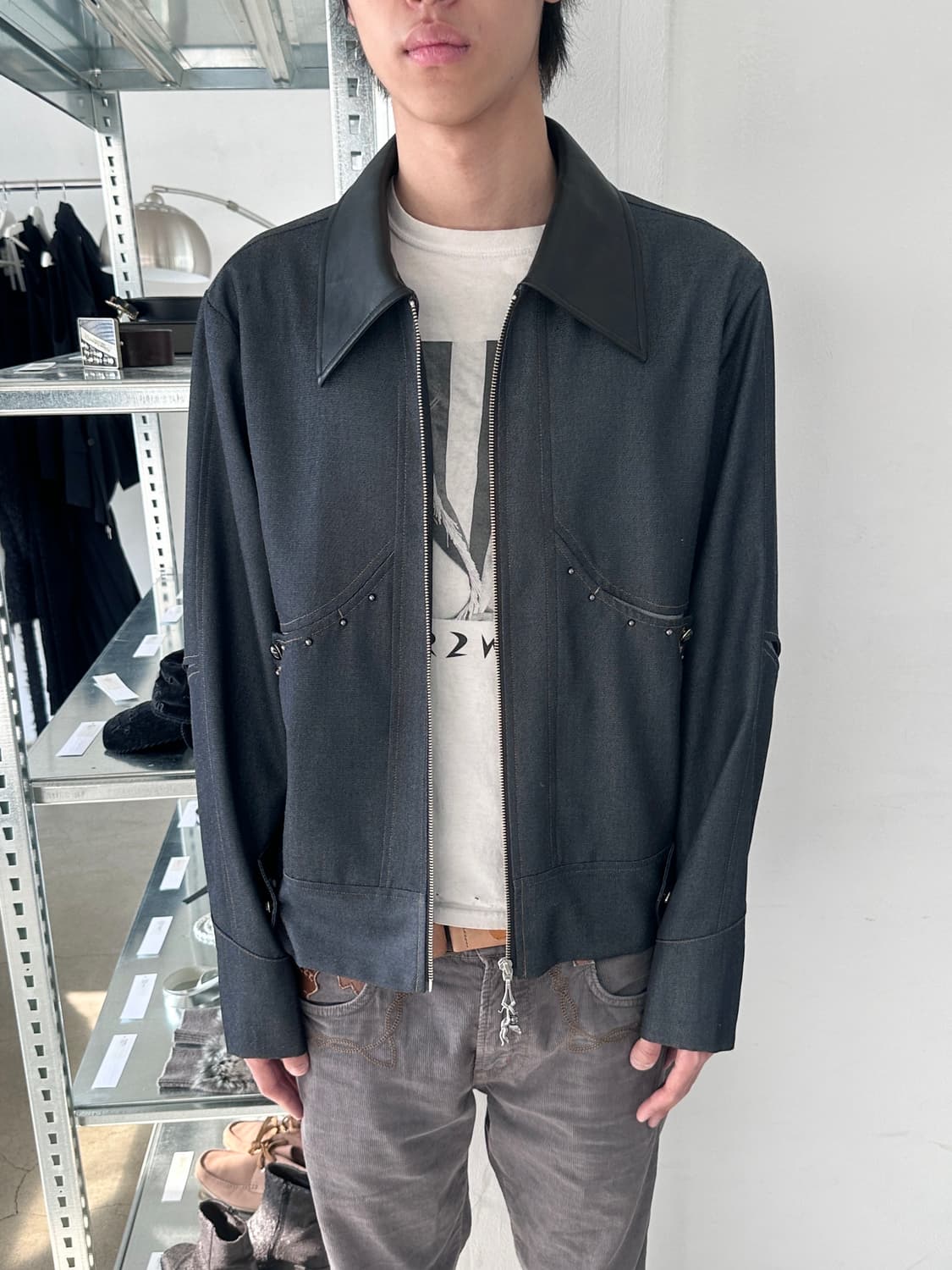 록 스테디 웨스턴 스터드 데님 자켓 상품이미지1