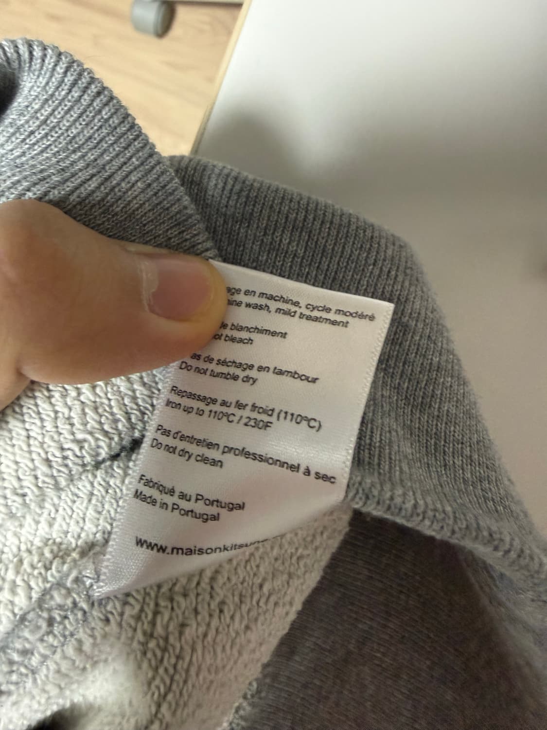 메종 키츠네 그레이 폭스 헤드 패치 후드티 xxl 상품이미지5