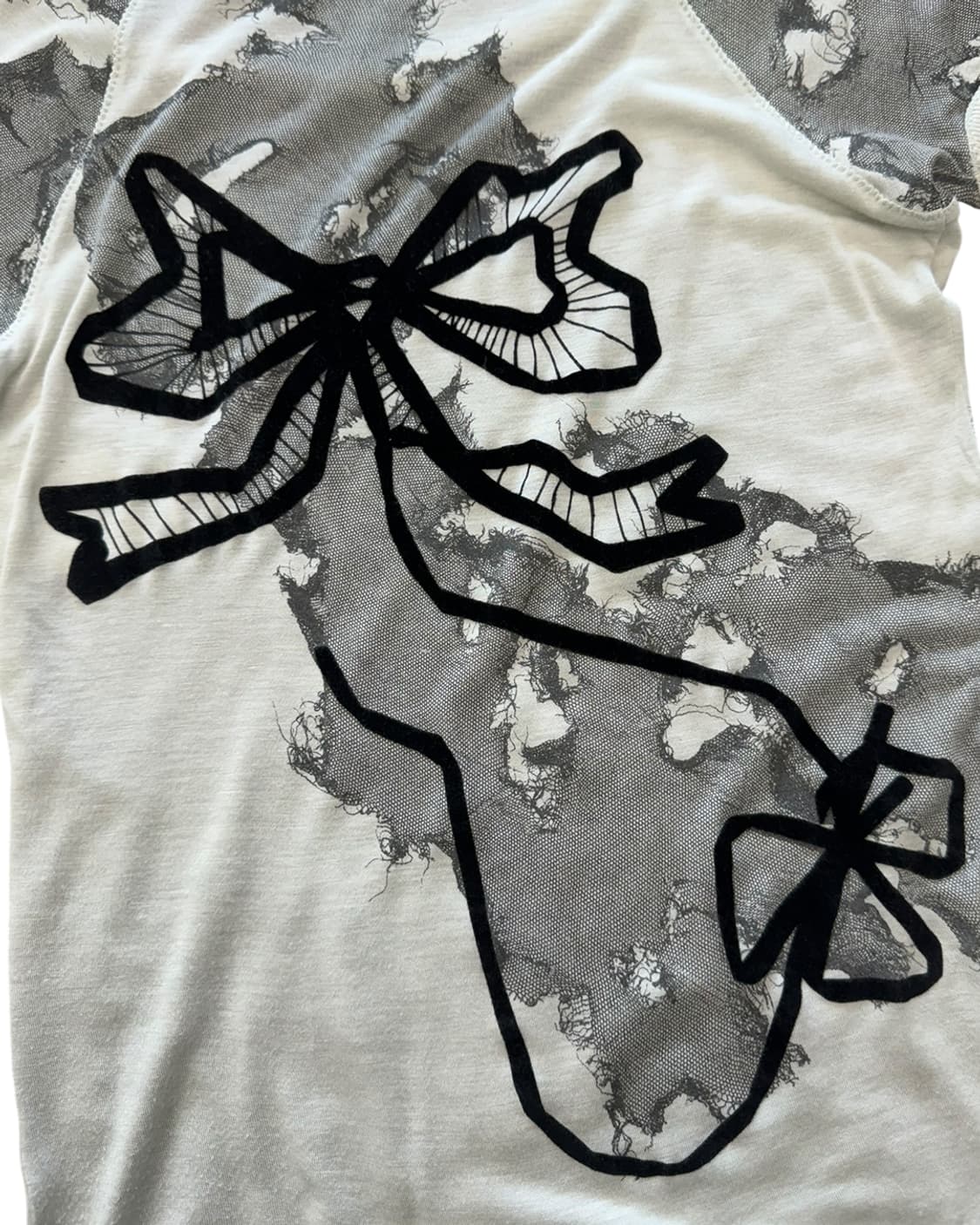 크리스찬 디올 by 존 갈리아노 06AW 레이스 프린트 컷 아웃 티셔츠 상품이미지7