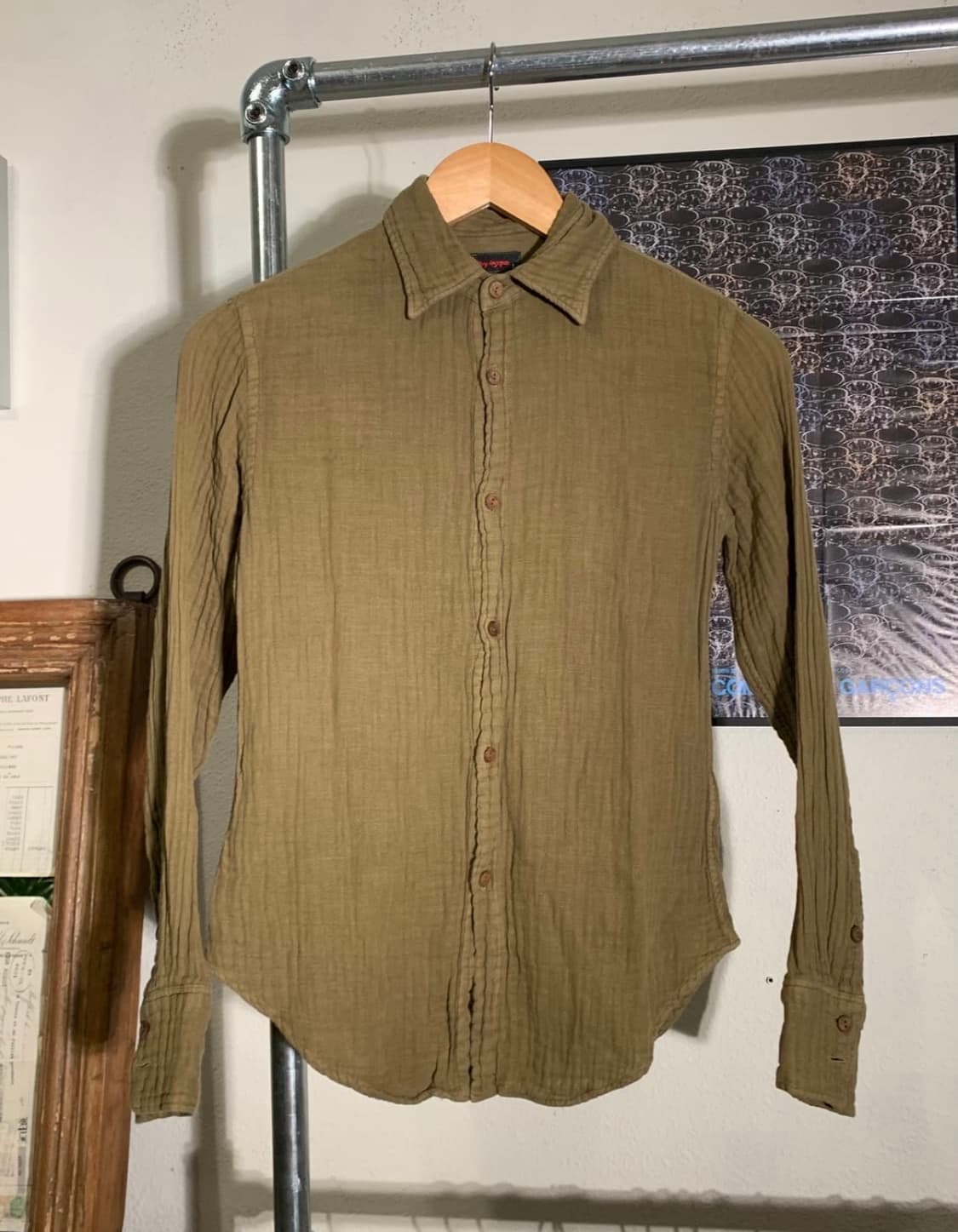 Rby 45Rpm 올리브 우드 버튼 셔츠 상품이미지1