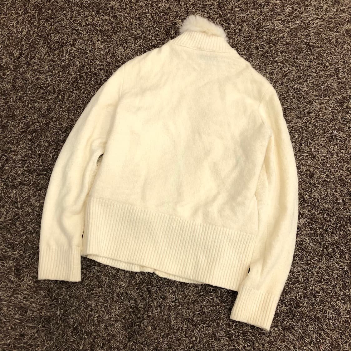 르꼬끄 폭스 래빗 퍼 울 니트 집업 자켓 상품이미지4