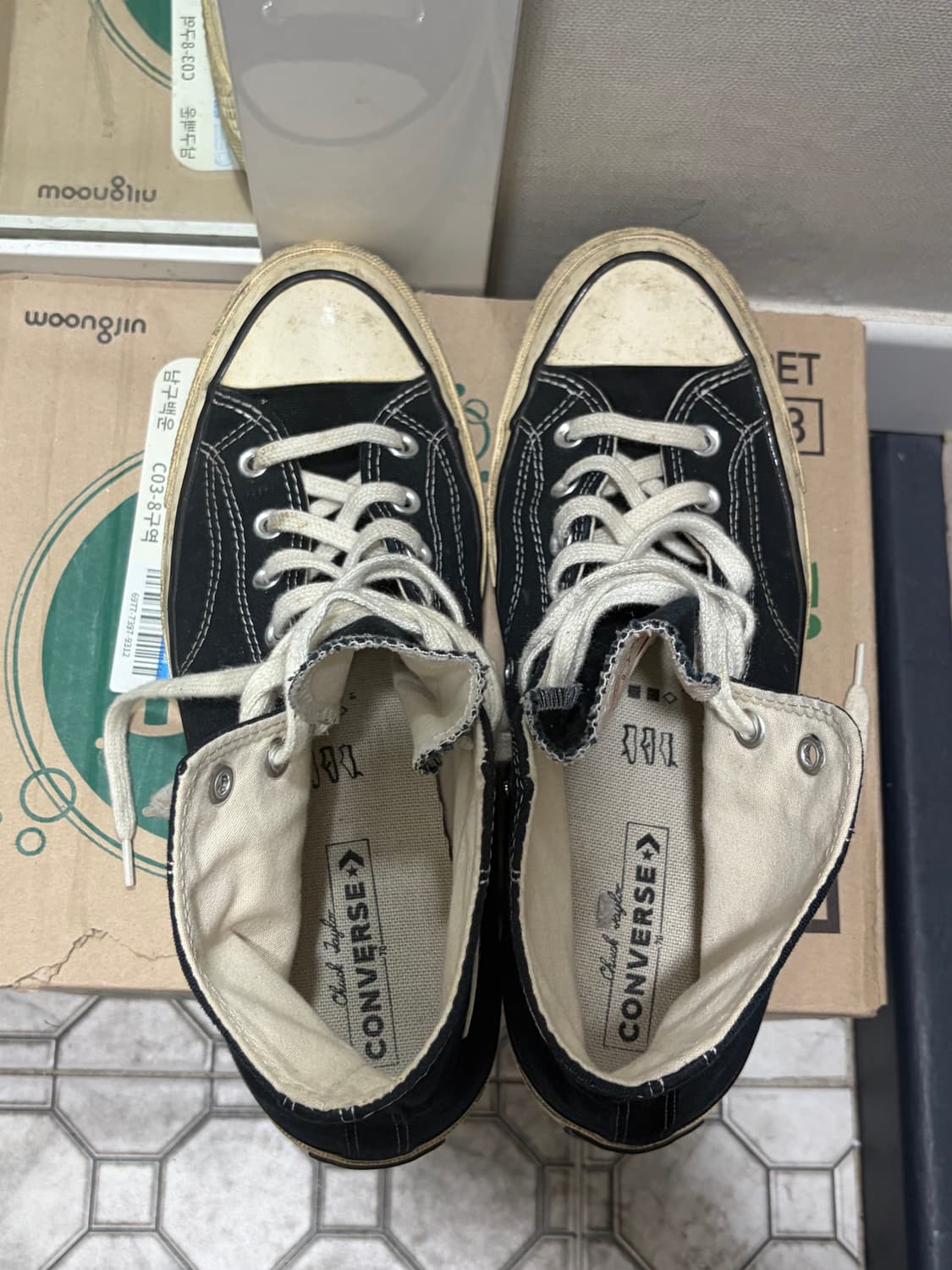 컨버스 척테일러 하이 블랙 280 상품이미지3