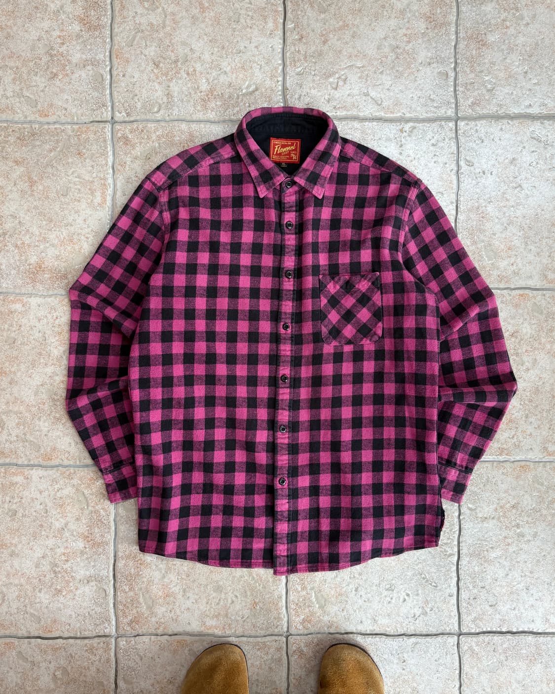 [XL] Flannel purple pattern shirt 상품이미지1