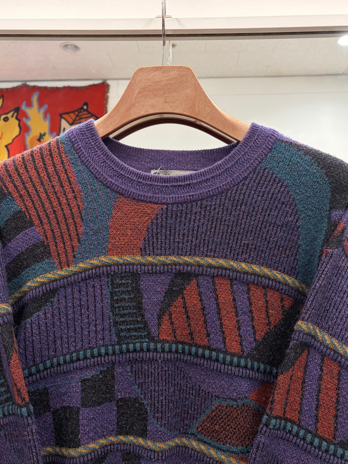 Zealzip 빈티지 멀티 컬러 케이블 니트 상품이미지2