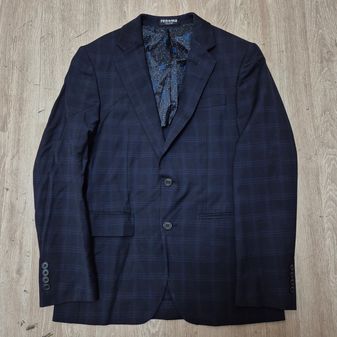 레노마 파리 옴므 양모직 체크 싱글 블레이저 정장자켓 97-82-170 상품이미지1