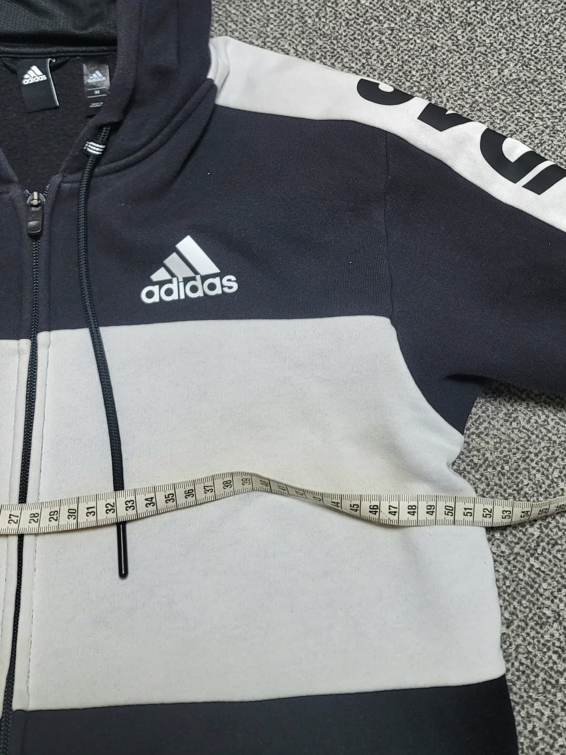 아디다스 후드집업 M 블랙/화이트 상품이미지8