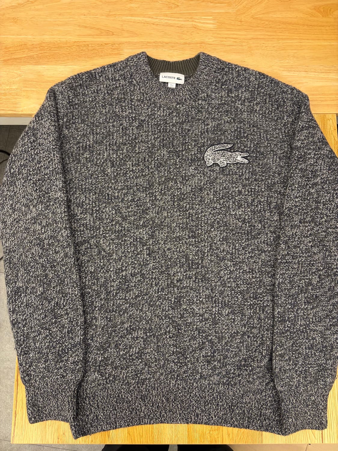 [M] 라코스테 멜란지 부클 크록 풀오버 니트 상품이미지1