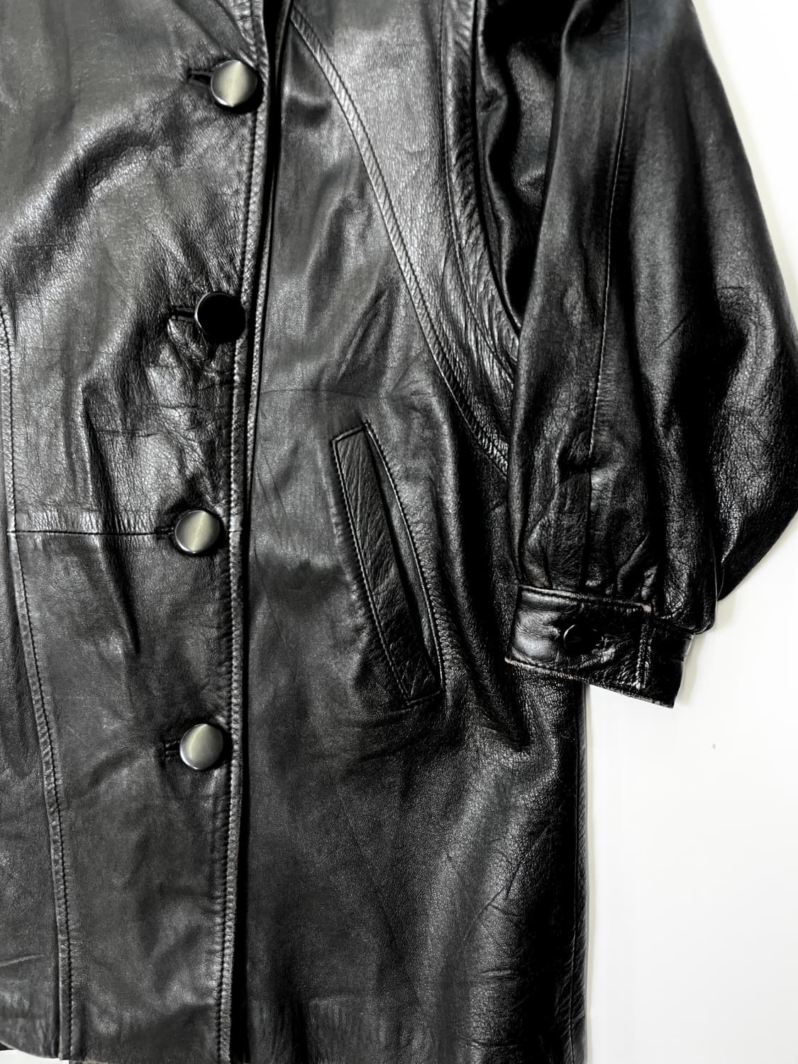 블랙 사선 양가죽 자켓 상품이미지9