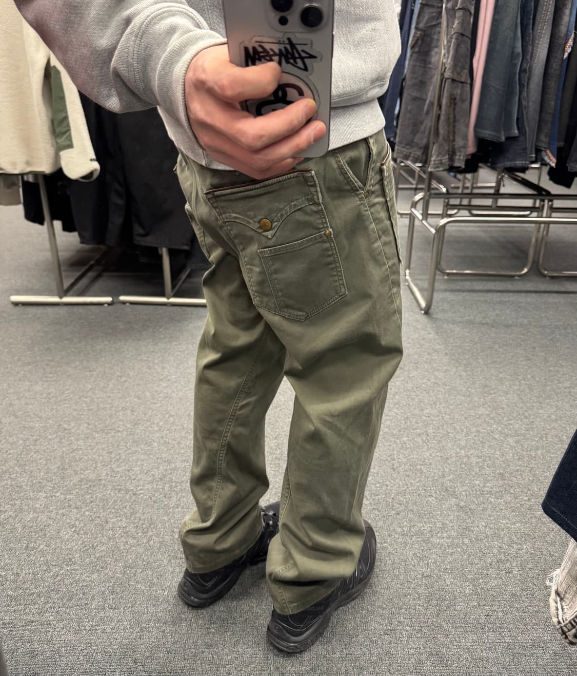 M)에드윈 빈티지 KX0003 올리브 더블포켓 코튼팬츠 상품이미지1