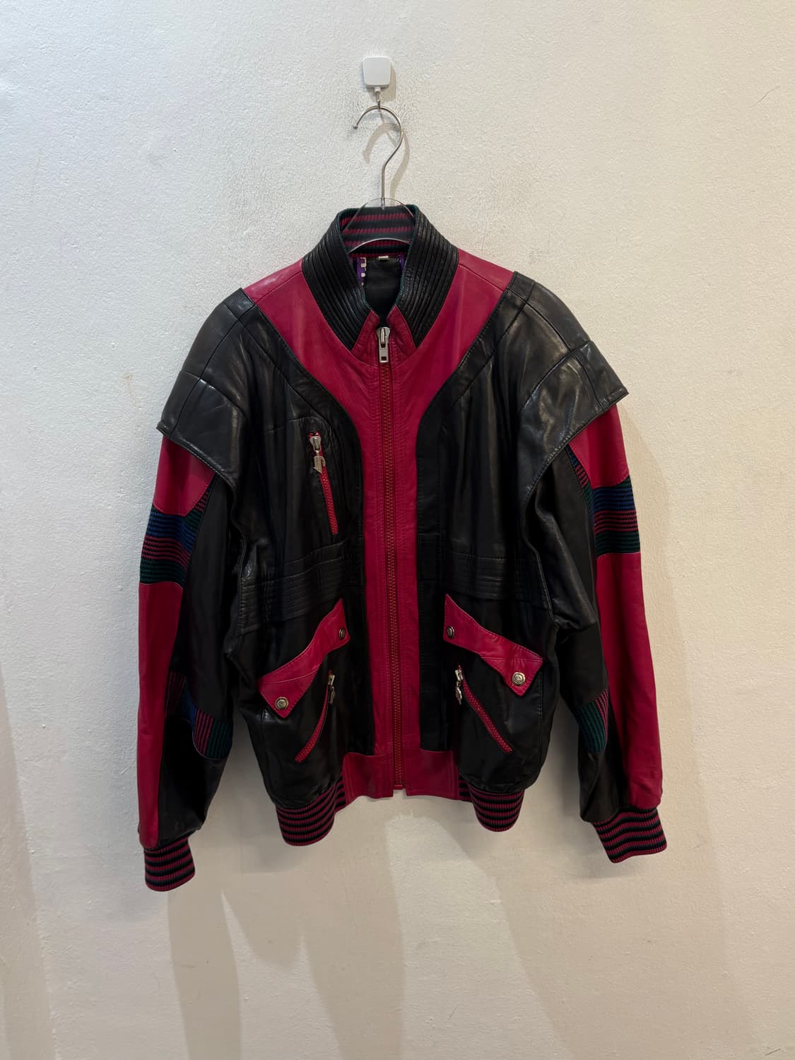 rober pink point leather jacket﻿ 상품이미지1