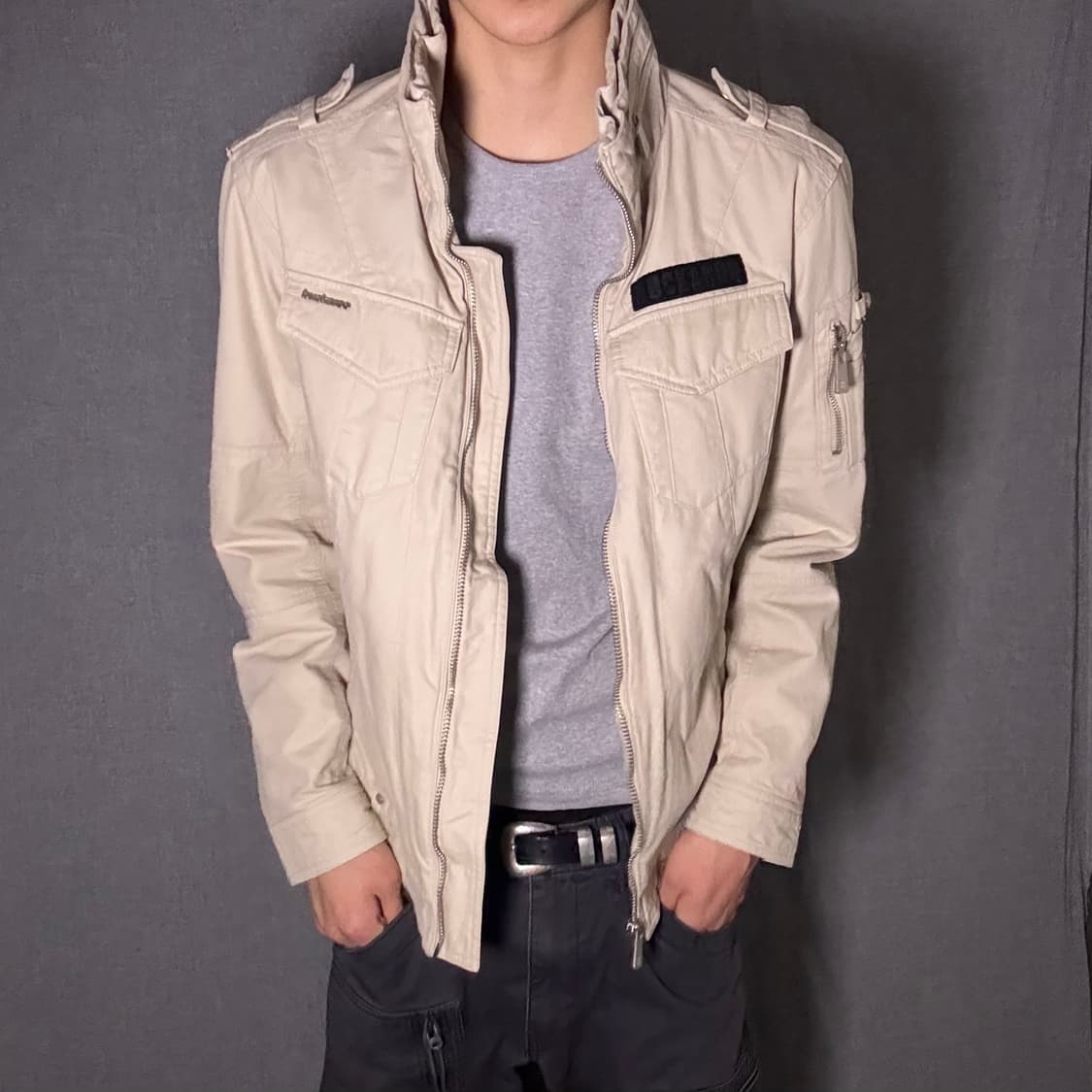 버커루 라이더 자켓 아이보리 상품이미지2