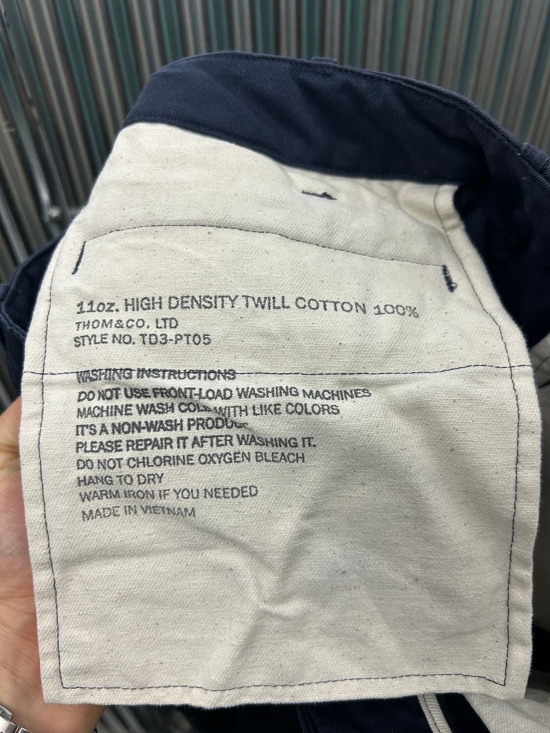 Thomas More 토마스모어 네이비 와이드 면바지 상품이미지7