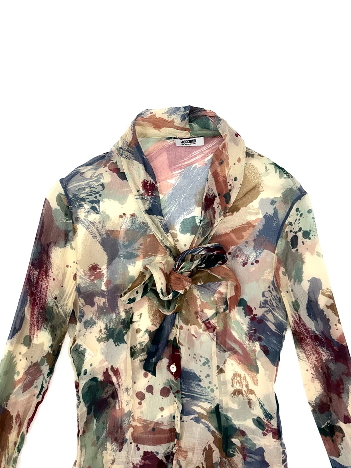 Moschino Abstract Bow Silk Blouse/ Os 상품이미지4