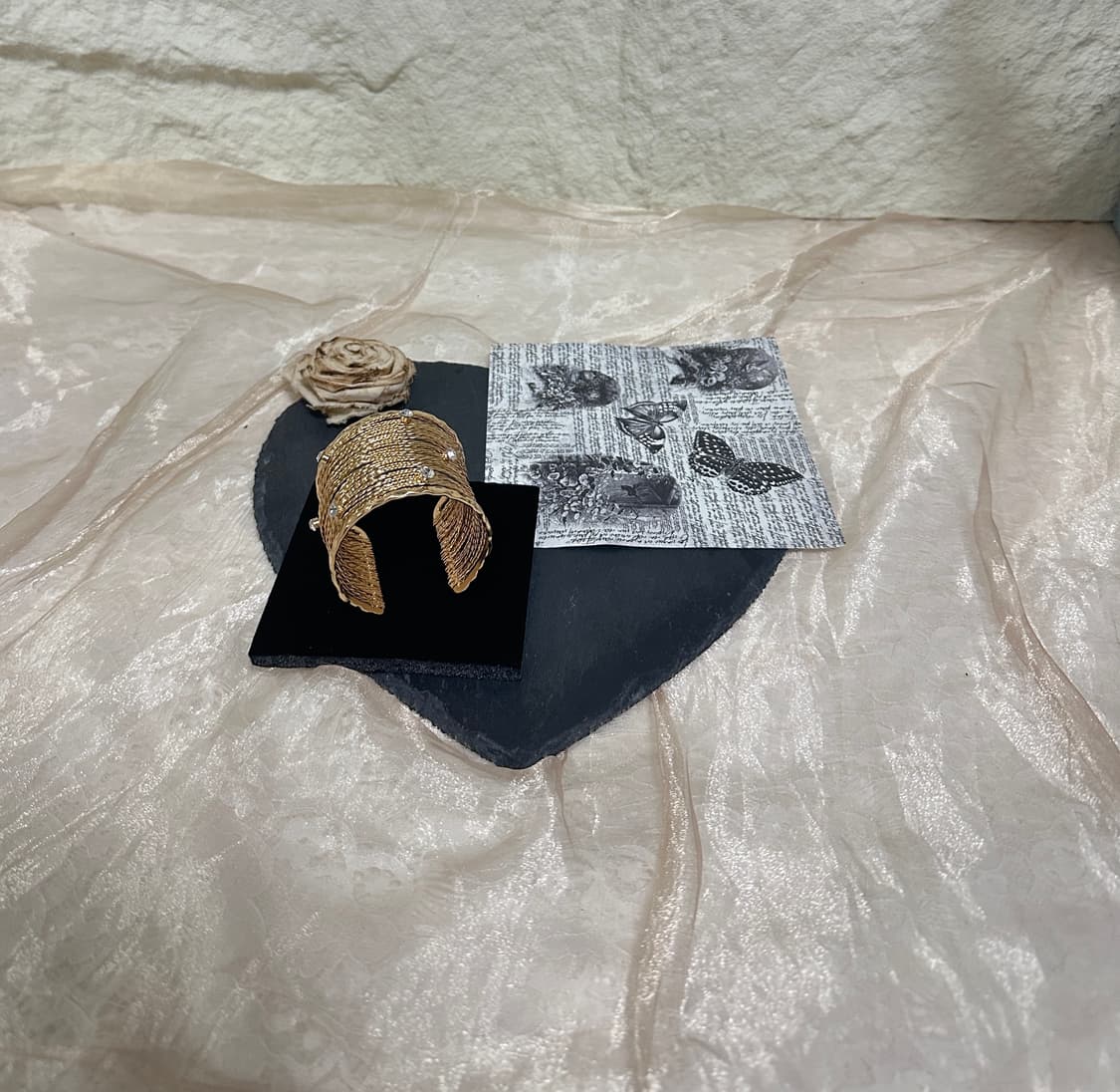 빈티지  골드톤 오리엔탈 다층 짜임 팔찌 상품이미지1