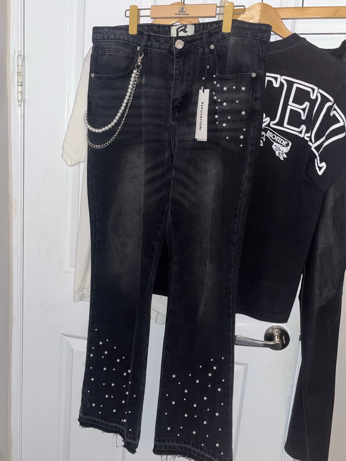 Reputation Studios 펄 데님 플레어진 상품이미지2