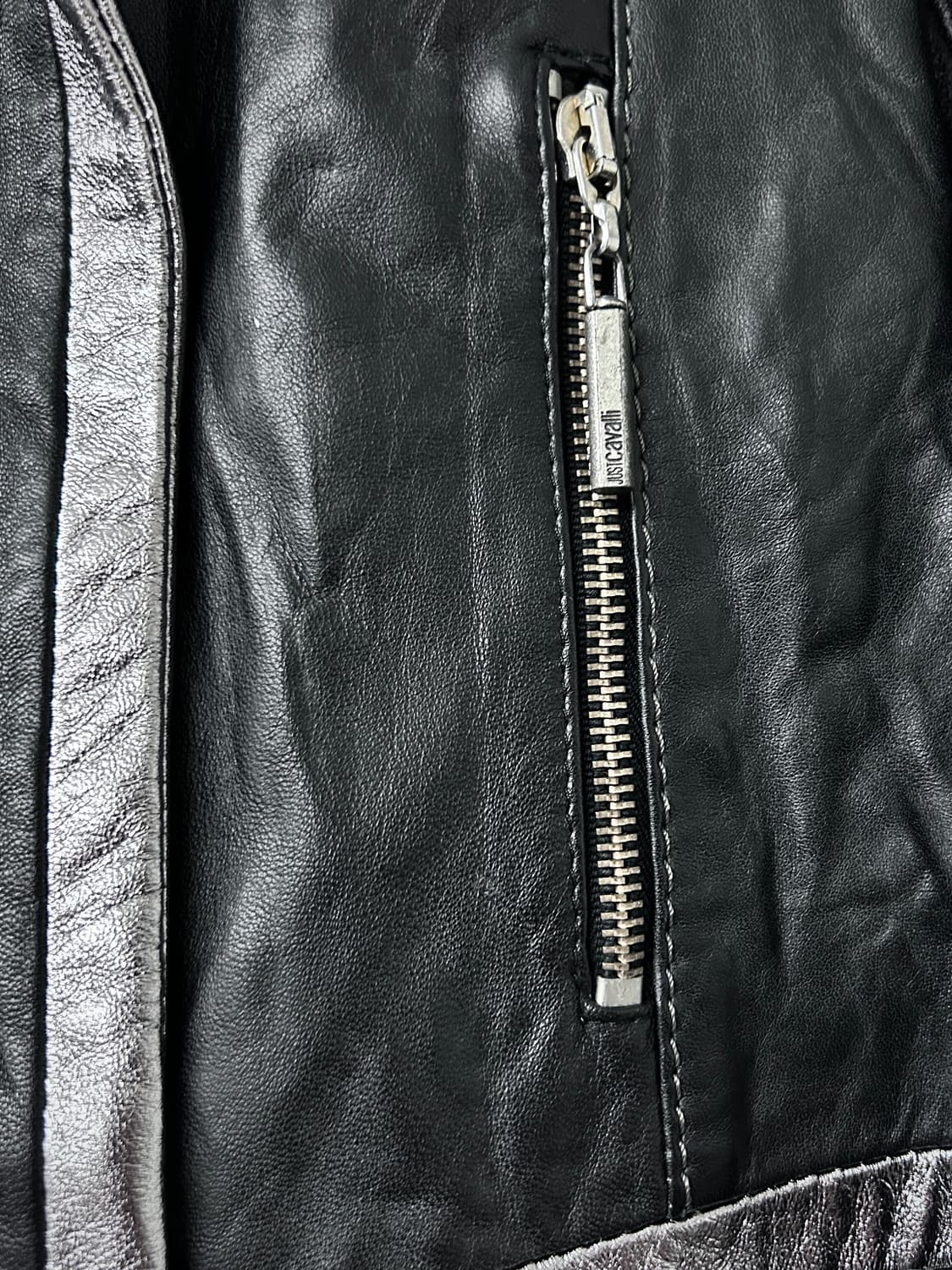 저스트 카발리 실버 라인 램스킨 자켓 상품이미지3