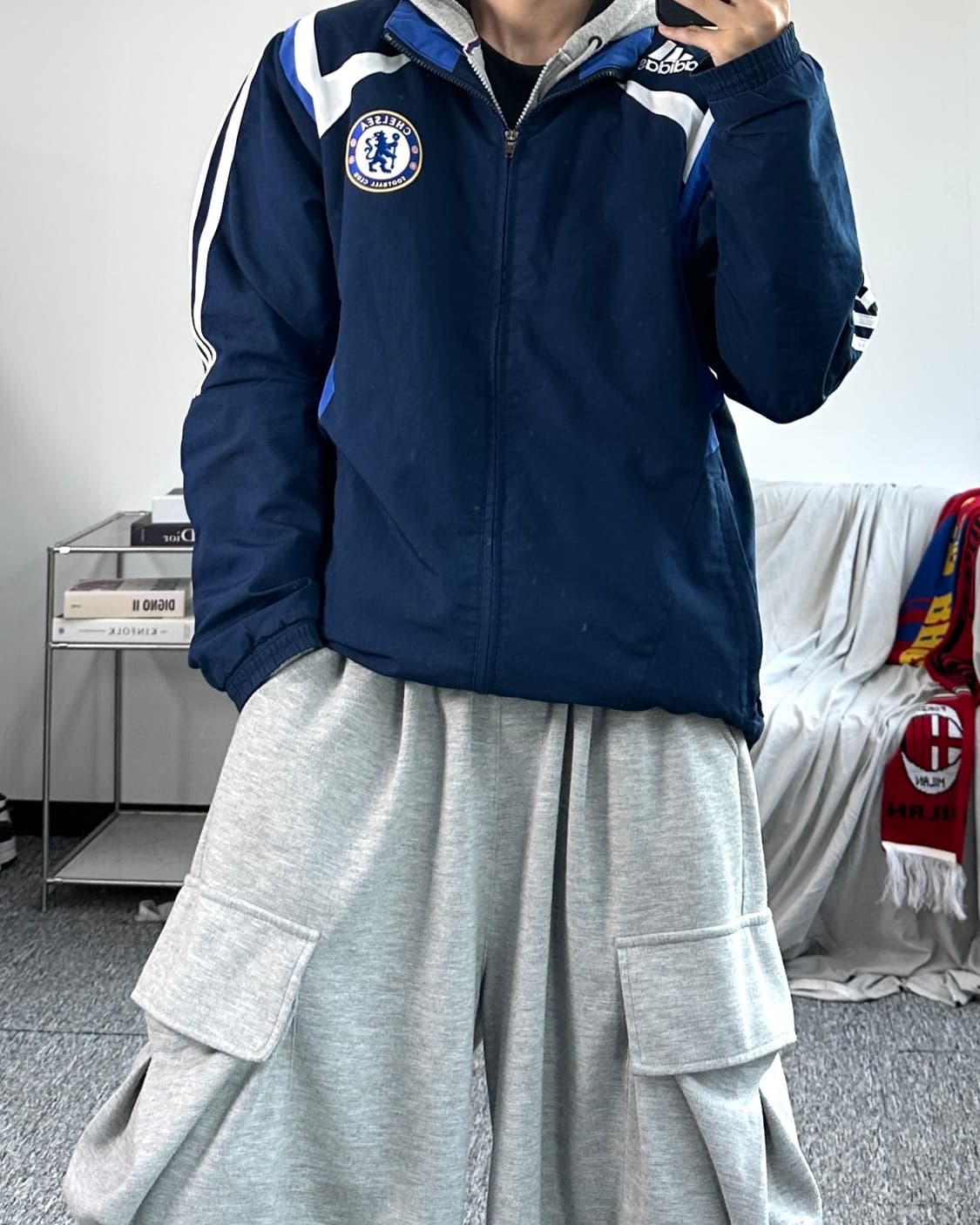 아디다스 07-08 삼성 첼시 배색 바람막이 M 상품이미지3