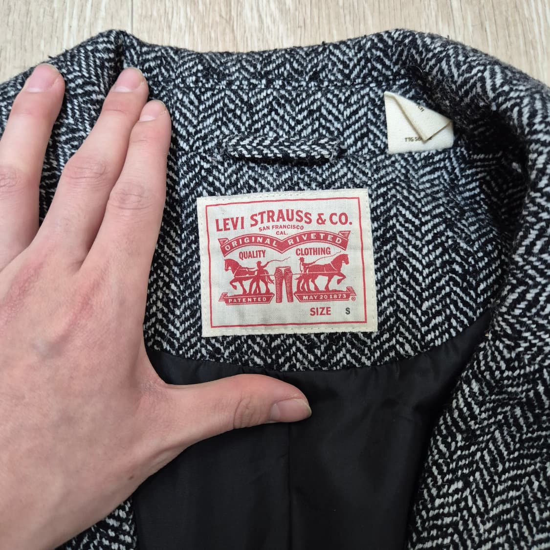 리바이스 스탠다드 모직 싱글 코트 S(90) 상품이미지4