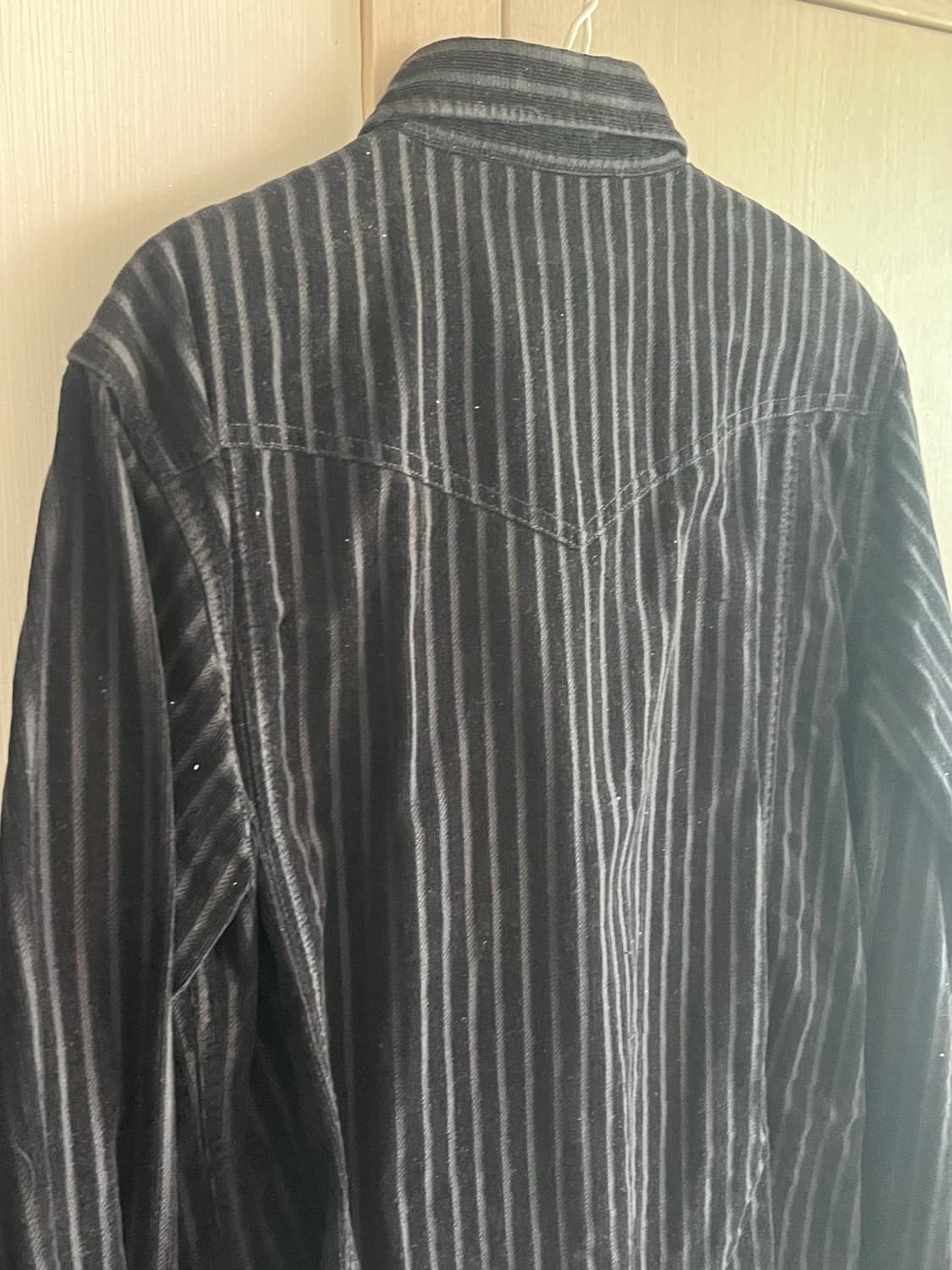 Rush hour 벨벳 스트라이프 셔츠자켓 상품이미지5