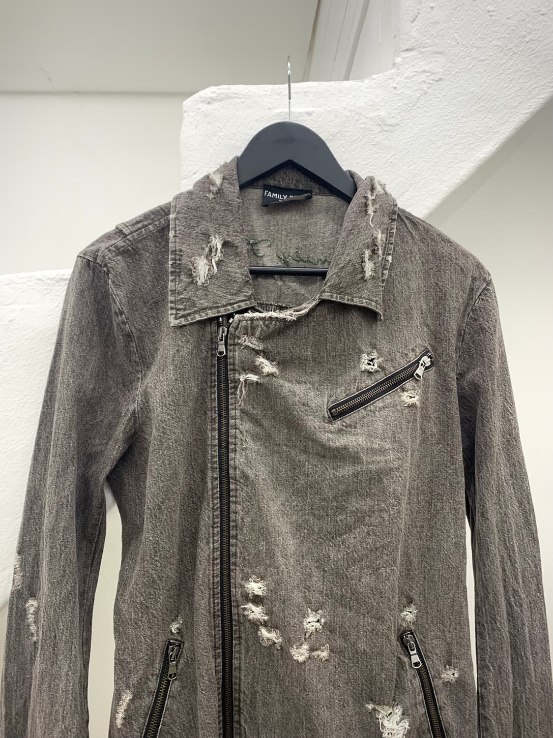 Distressed grunge mood rider jacket  상품이미지3