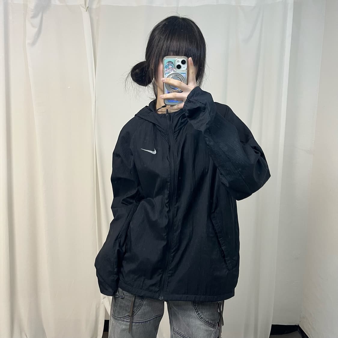 Nike black running windbreaker  상품이미지1