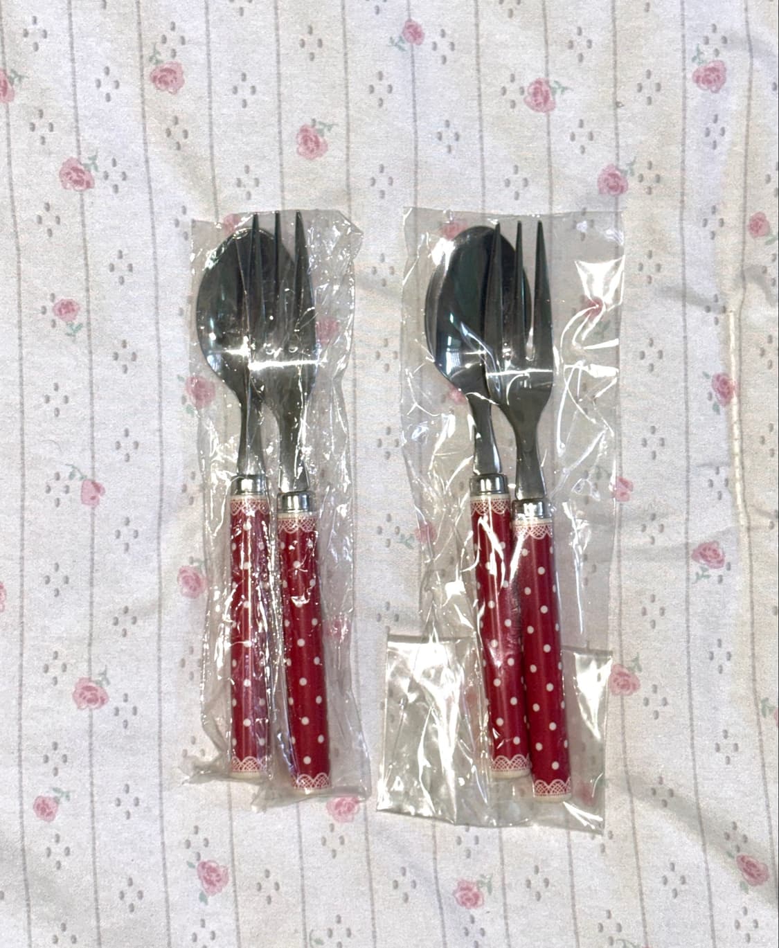 도트 봉봉 미니 수저포크 세트 🍓 (๑´  ̫ `๑)  상품이미지1