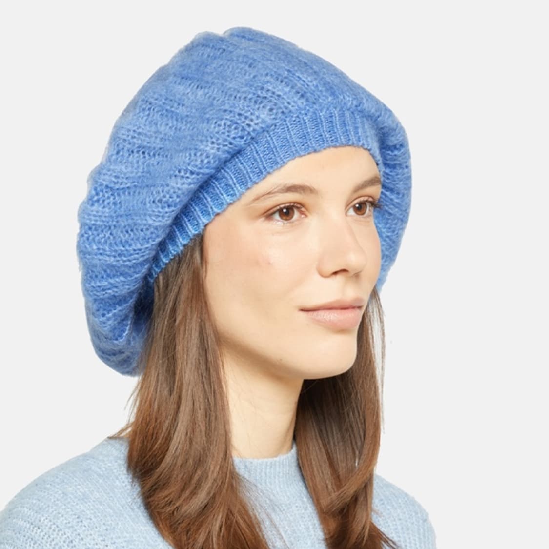 새상품 GANNI 가니 베레모 모헤어 비니 블루 컬러 상품이미지2