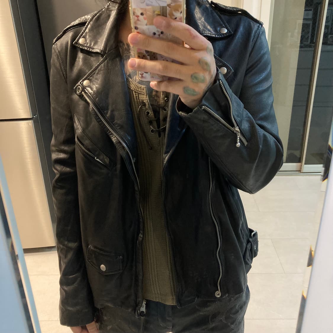 올세인츠 라이더 가죽 자켓 상품이미지2