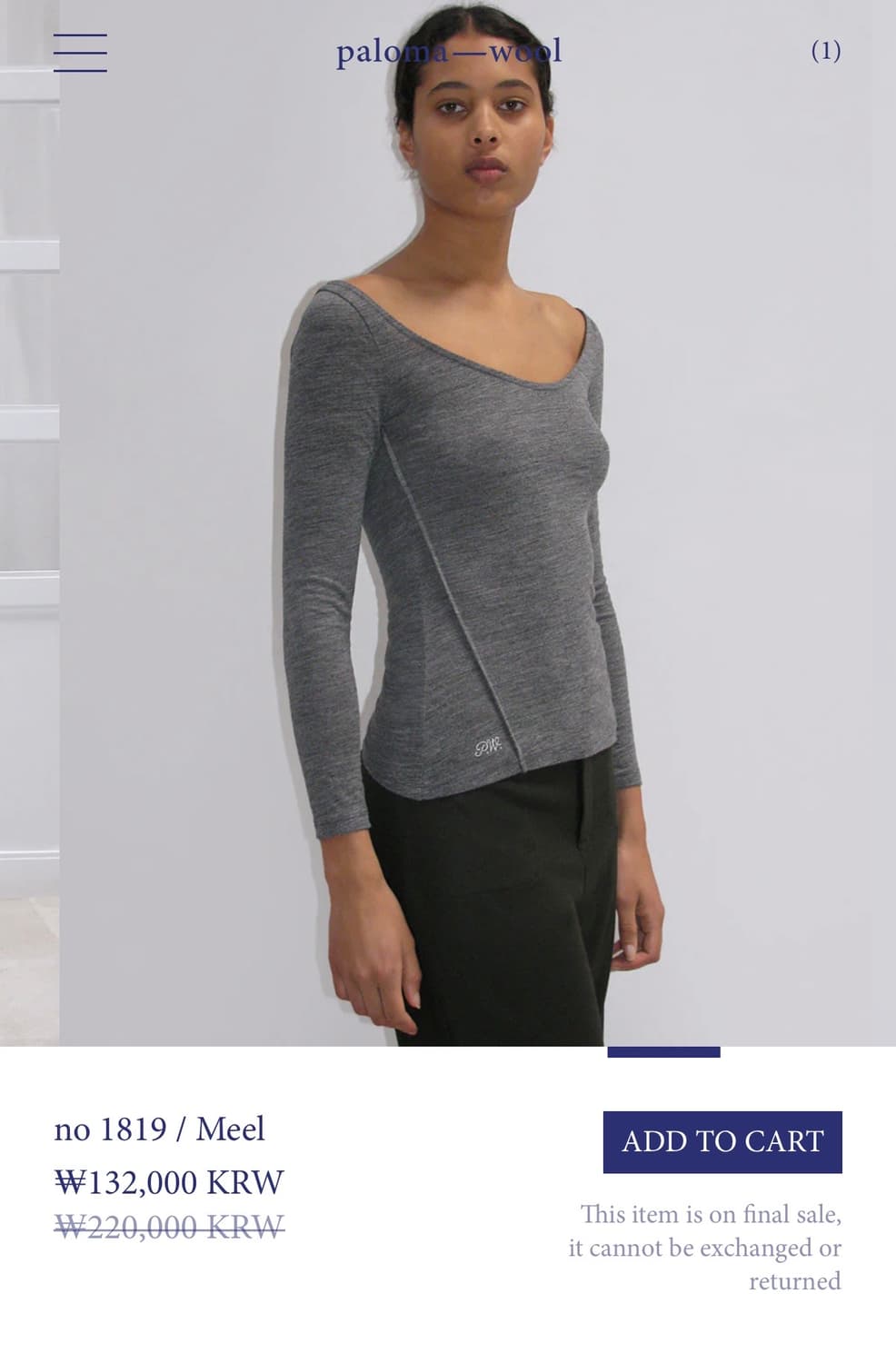 팔로마울 슬리브티셔츠 no 1819 / Meel m사이즈 상품이미지4