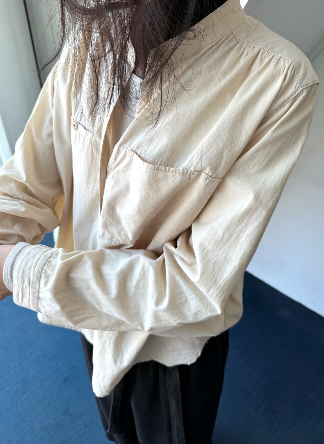 High gauge natural cotton design shirt 상품이미지5